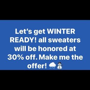 ALL warm, cozy sweaters are on sale!